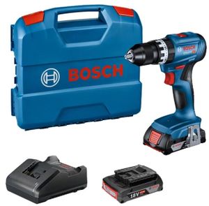 Bosch Blauw GSB 18V-45 Accu Schroef- en klopboormachine | 2 x 2,0 Ah accu + oplader | In L-case 06019K3302