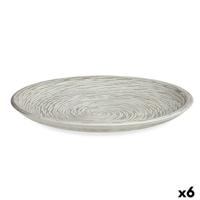 Decoratief bord Gift Decor Wit Spiraal 29,5 x 2,7 x 29,5 cm 29,5 x 3,3 x 29,5 cm Ø 29 cm (6 Stuks)