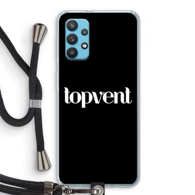 Topvent Zwart: Samsung Galaxy A32 4G Transparant Hoesje met koord