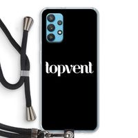 Topvent Zwart: Samsung Galaxy A32 4G Transparant Hoesje met koord