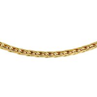 Ketting Zilgold Vossenstaartschakel geelgoud-zilveren kern 4 mm