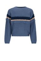 NoBell winter sweater meisjes - blauw - Kessy - franjes