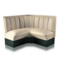 Kwart cirkel Diner Bank 120 cm Gebroken Wit