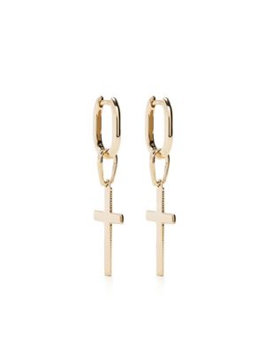 URSA boucle d'oreille en or 9ct à motif croix