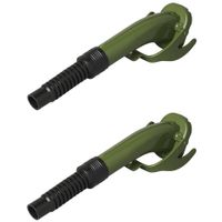 Set van 2x stuks flexibele metalen legergroene schenktuit voor jerrycan 24 cm - thumbnail