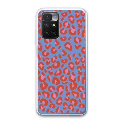 Leopard blue: Xiaomi Redmi 10 Transparant Hoesje