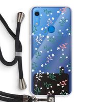 Small white flowers: Huawei Y6s Transparant Hoesje met koord