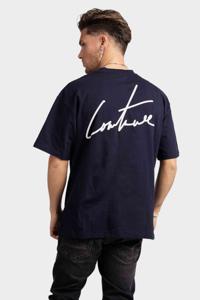 Couture Club Puff Print Signature Relaxed Fit T-Shirt Heren Donkerblauw - Maat XS - Kleur: Donkerblauw | Soccerfanshop