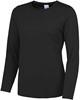 Just Cool JC012 Women´s Long Sleeve Cool T - Jet Black - XS