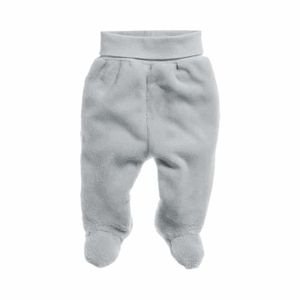 Playshoes Schnizler babybroekje met voetjes fleece uni grijs Maat