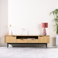 BASE TV-meubel 'Erron' Mangohout, 170 cm, kleur Naturel BASE TV-meubel 'Erron' Mangohout, 170 cm, kleur Naturel