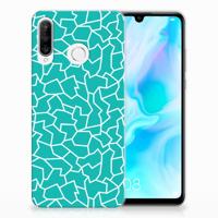 Huawei P30 Lite | Hoesje maken | Cracks Blue