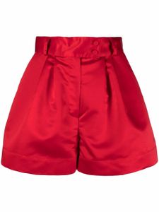 STYLAND short plissé à taille haute - Rouge