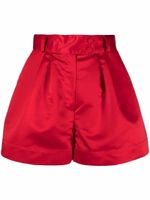 STYLAND short plissé à taille haute - Rouge - thumbnail