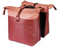 Dubbele fietstas Basil Vive MIK 28-35L 14 x 30 x 38 cm - bordeaux/roze