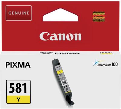 Canon inktcartridge CLI-581Y, 99 foto&apos;s, OEM 2105C001, geel