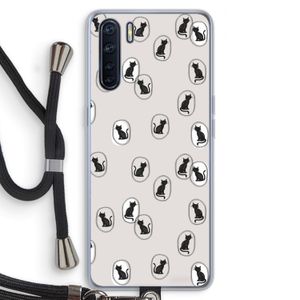 Miauw: Oppo A91 Transparant Hoesje met koord