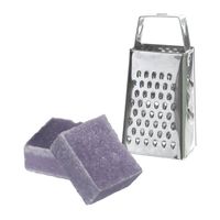 Ideas4seasons Amberblokjes/geurblokjes cadeauset - lavendel geur - inclusief mini rasp - Amberblokjes