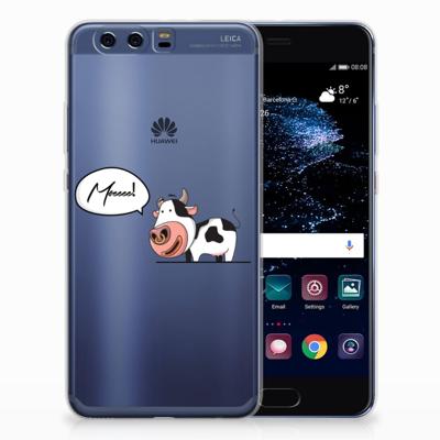 Huawei P10 Plus Telefoonhoesje met Naam Cow Huawei P10 Plus Telefoonhoesje met Naam Cow