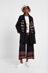 Jas met boho-patch - BLACK - 44