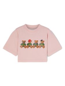 Palm Angels Kids t-shirt crop College Bears - Rose