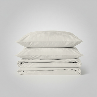 Dekbedovertrek Velvet Uni - Off White - Lits-Jumeaux (240x220 Cm) - Off-white Microvezel - Effen - Zydante - Dekbed-Discounter.nl