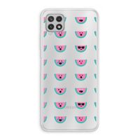 Smiley watermeloenprint: Samsung Galaxy A22 4G Transparant Hoesje