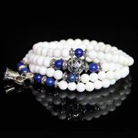 Fashion Jewelry accessoire granaat kralen armband (witte Jade)