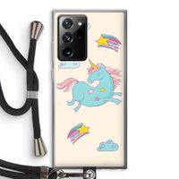 Vliegende eenhoorn: Samsung Galaxy Note 20 Ultra / Note 20 Ultra 5G Transparant Hoesje met koord