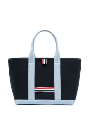 Thom Browne sac cabas à bande tricolore - Bleu