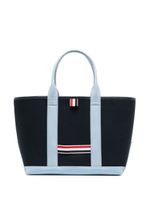 Thom Browne sac cabas à bande tricolore - Bleu - thumbnail