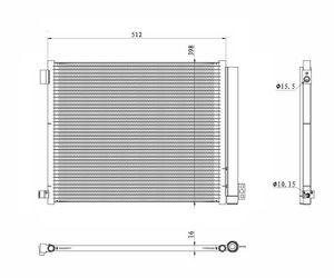 Condensor, airconditioning 350469