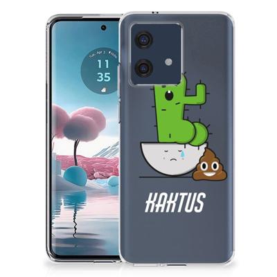 Motorola Edge 40 Neo Telefoonhoesje met Naam Cactus Poo