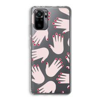 Hands pink: Xiaomi Redmi Note 10 Pro Transparant Hoesje