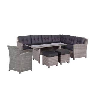 Garden Impressions Jaru lounge dining set 6delig R - luxe kussens