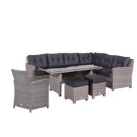 Garden Impressions Jaru lounge dining set 6delig R - luxe kussens