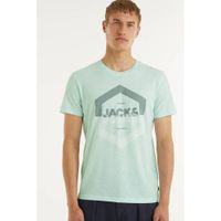 JACK & JONES T-shirt Delight met logo bleached aqua - thumbnail