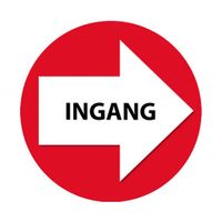 Wegwijzer setje rood Ingang