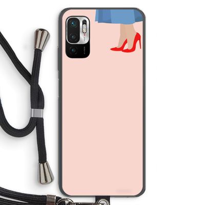 High heels: Xiaomi Redmi Note 10 5G Transparant Hoesje met koord