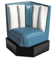 Bel Air Classic Diner Hoek voor Hoekbank Blauw 60 x 60 cm