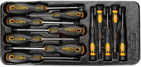 neo schroevendraaierset 12-delig pz-torx precisie serie inleglade 84-247