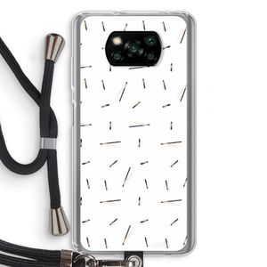 Hipster stripes: Xiaomi Poco X3 NFC Transparant Hoesje met koord