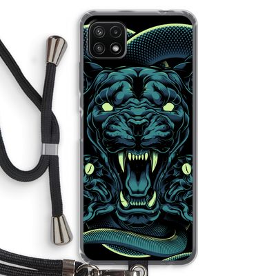 Cougar and Vipers: Samsung Galaxy A22 5G Transparant Hoesje met koord