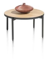 Ostrava salontafel rond 64 cm. - met omkeerbaar blad