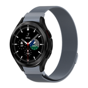 Samsung Galaxy Watch 4 Classic - 42mm / 46mm - Milanese bandje (ronde connector) - Space Grey