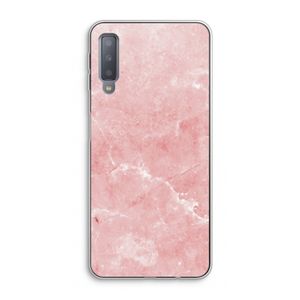 Roze marmer: Samsung Galaxy A7 (2018) Transparant Hoesje