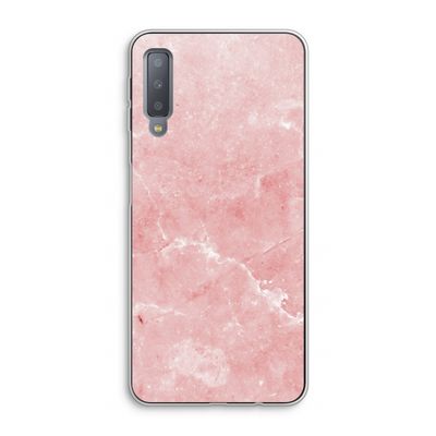 Roze marmer: Samsung Galaxy A7 (2018) Transparant Hoesje