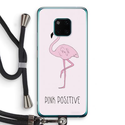 Pink positive: Huawei Mate 20 Pro Transparant Hoesje met koord
