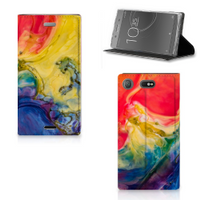 Bookcase Sony Xperia XZ1 Compact Watercolor Dark - thumbnail