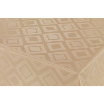 Tafelzeil/tafelkleed Damast gouden ruiten print 140 x 250 cm